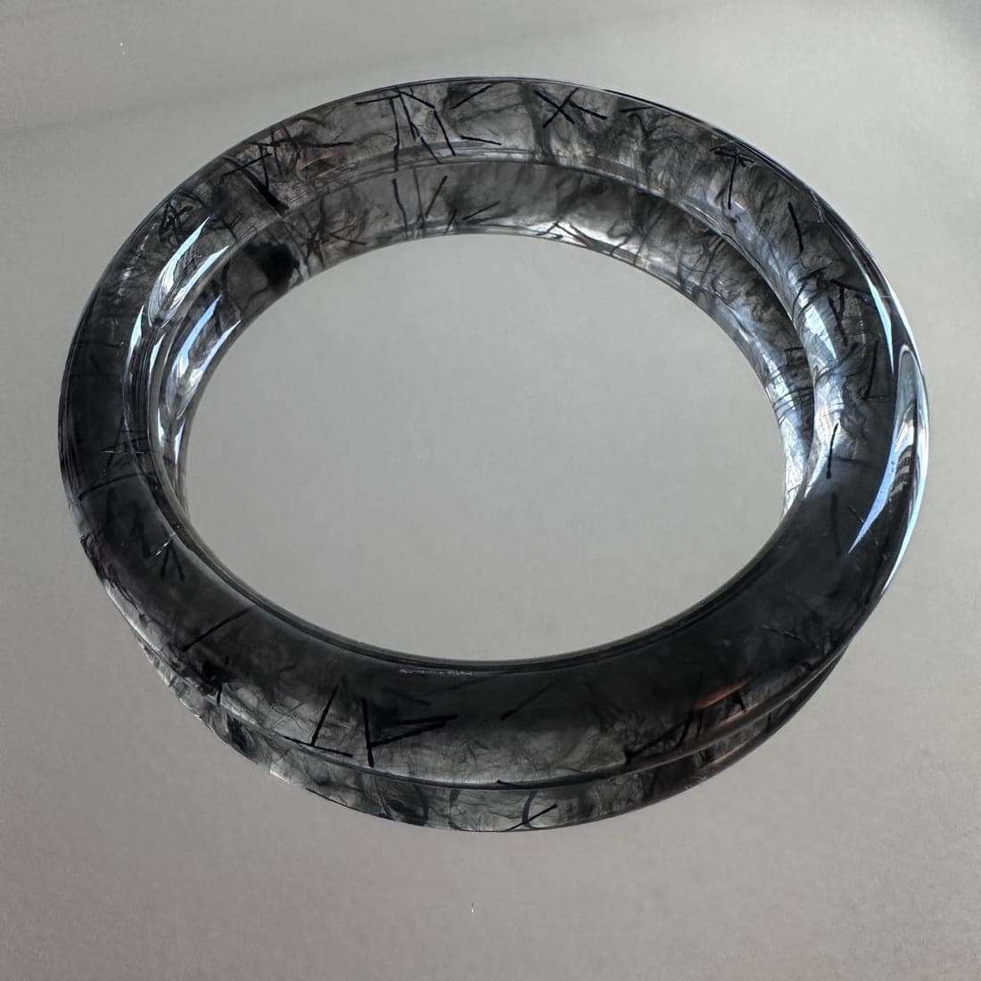 Black Rutilated Quartz Bangle