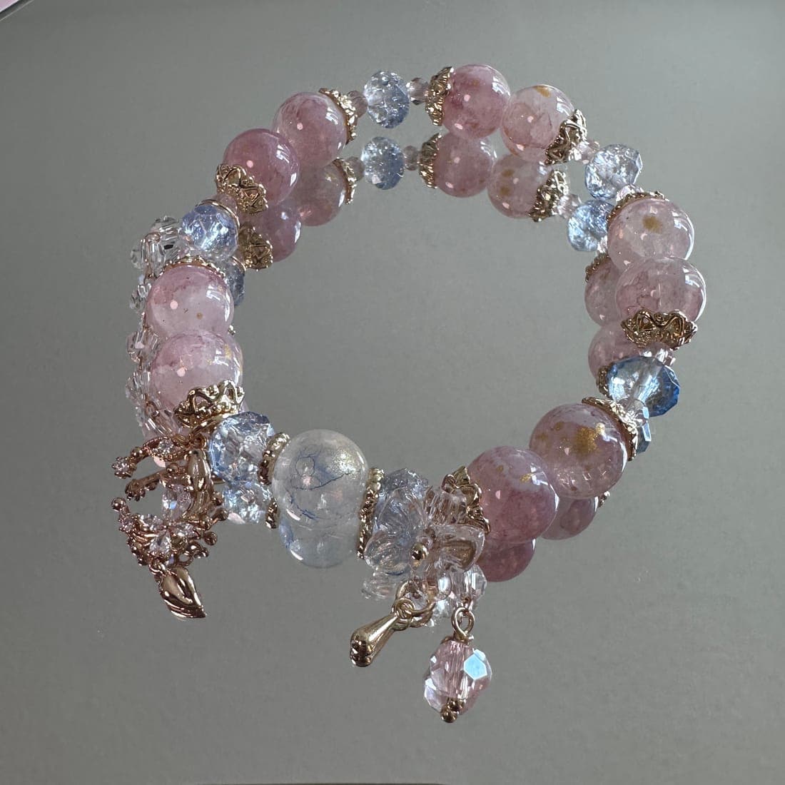 Rose Quartz Charm Bracelet