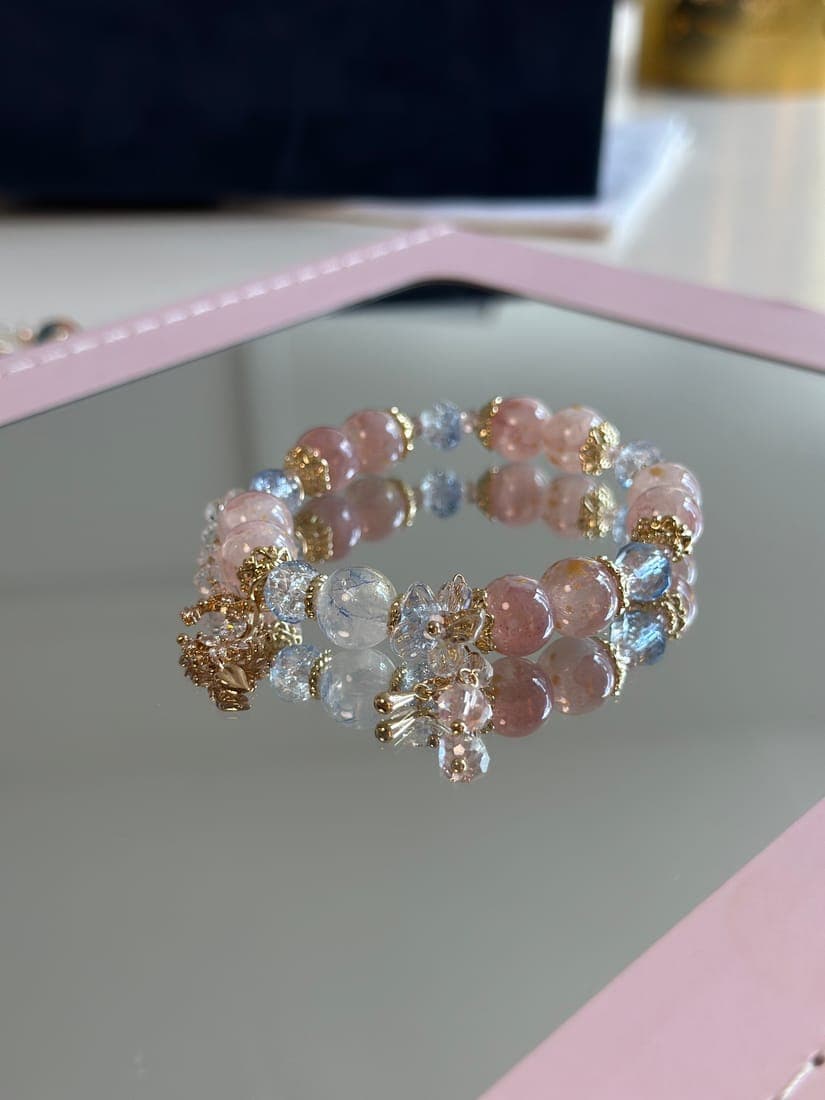 Peach Crystal Bracelet